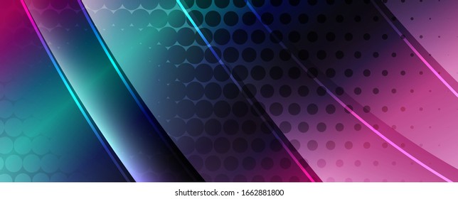 Shining glass abstract wave background. Dynamic motion line effect. Vector Illustration For Wallpaper, Banner, Background, Card, Book Illustration, landing page
