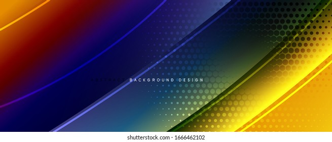 Shining glass abstract wave background. Dynamic motion line effect. Vector Illustration For Wallpaper, Banner, Background, Card, Book Illustration, landing page