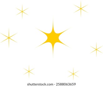 Shining glitter effect, shiny. Cartoon style.
