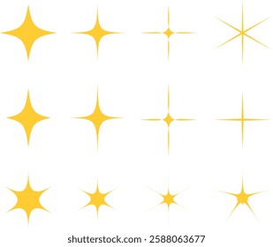 Shining glitter effect, shiny. Cartoon style.