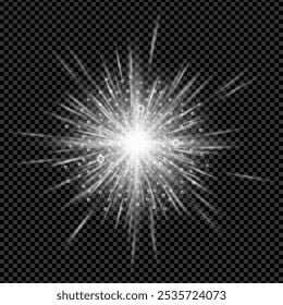 Shining glitter starburst effect background