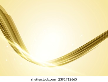 Shining gold abstract wave background