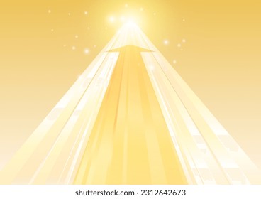 Shining gold up arrow image