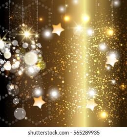 Shining gold bokeh abstract background
