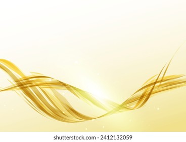 Shining gold digital wave background