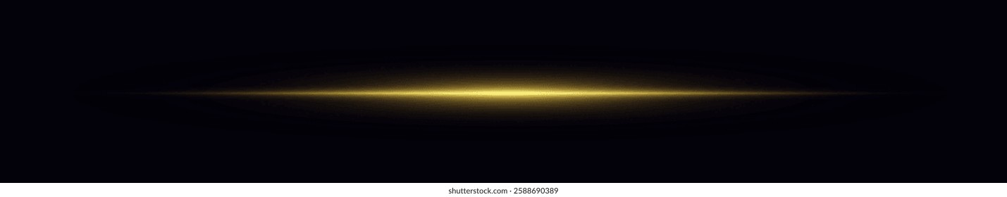 Shining Gold Horizon - Abstract Luminous Line with a Warm Glow, Perfect for Elegant, High-Tech, and Digital Art Concepts