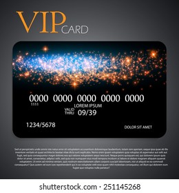 Shining gold particles vector card for your business