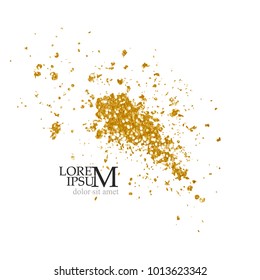 Shining golden glitter blots. Vector