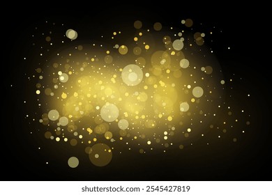 Shining golden glitters effect background