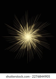 Brillante estrella dorada con fondo negro de fondo dorado starburst ilustración vectorial descarga