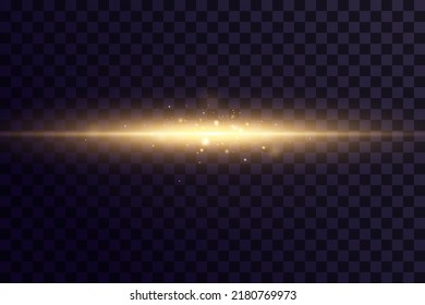 Shining golden stars isolated on black background. Effects, glare, lines, glitter, explosion, golden light. Vector illustration