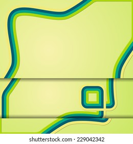 Shining green colored background with green color stripes. Vector illustration.