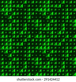 Shining green crystals abstract background. Vector illustration.