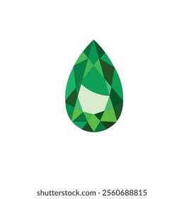 A shining green gem in the form of an opal