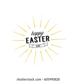 Shining Happy Easter Day Inscription