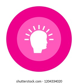 shining head vector icon