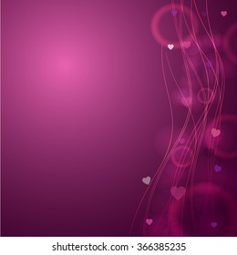 Shining heart background. Valentine background.