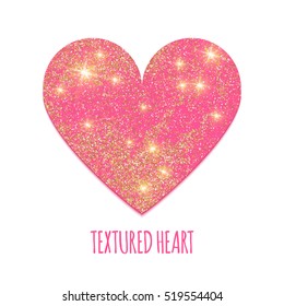 Shining Heart. Valentine's Day Symbol. Love and Feelings Design. Vector illustration
