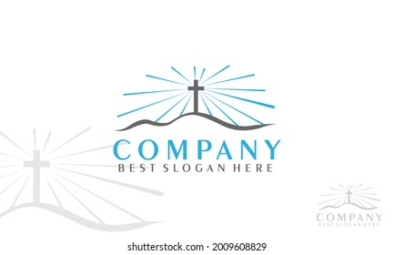 shining holy cross. Design elements for logos, labels, emblems, signs, badges. Vector illustrations