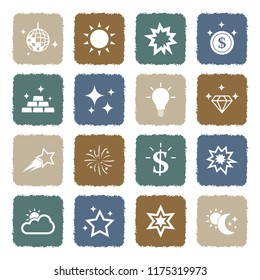 Shining Icons. Grunge Color Flat Design. Vector Illustration. 