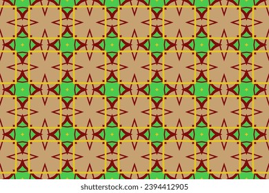 Shining illustration with lines on abstract template. Luxury Geometric Pattern with art deco ornament. A seamless background,pattern on brown background