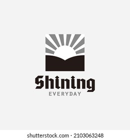 shining illustration logo design. t shirt design for family