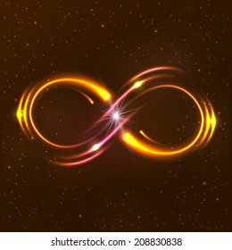 Shining infinity symbol