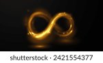 Shining infinity symbol light effect design Elegant sign, vector illustration