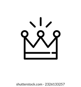 Shining king crown. Simple royal icon. Pixel perfect icon