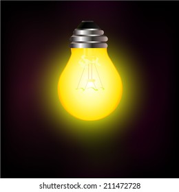 shining lamp. vector