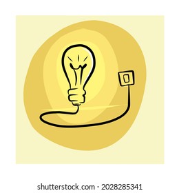 shining light bulb vector illustration