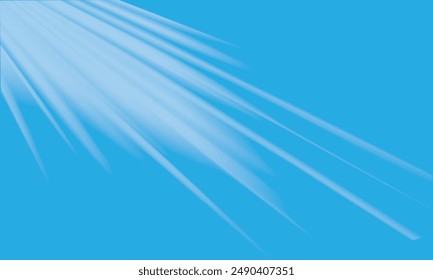 Shining light burst vector with blue color background