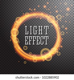 Shining light effect design element. Vector illustration