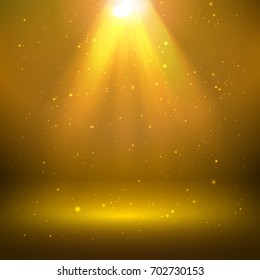 shining light effect golden background