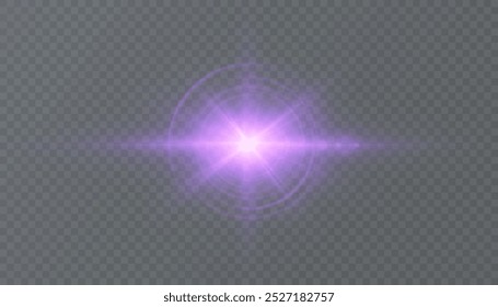 Shining light effect. Light lens flare. Glow effect. Star bursts with shimmering highlights. Vector 10 EPS