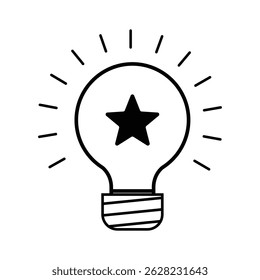 shining light icon vector illustration