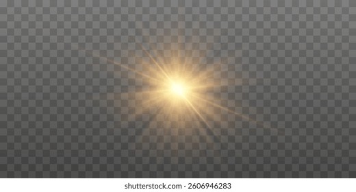 
shining light lights sun rays flash special effect with rays of light bright yellow light.