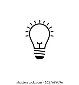 Shining lightbulb icon, Idea manager line icon - high quality