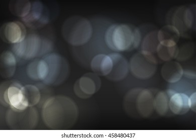 Shining lights black abstract background. Blur Studio creative backdrop, vector illustration