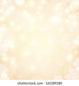 Shining lights Christmas background with bokeh effect