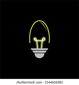shining lights or lamp logo design, suitable use as icon, symbol or element design to describe innovation