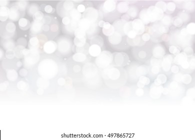 Shining lights white abstract background. Blur creative backdrop, vector illustration