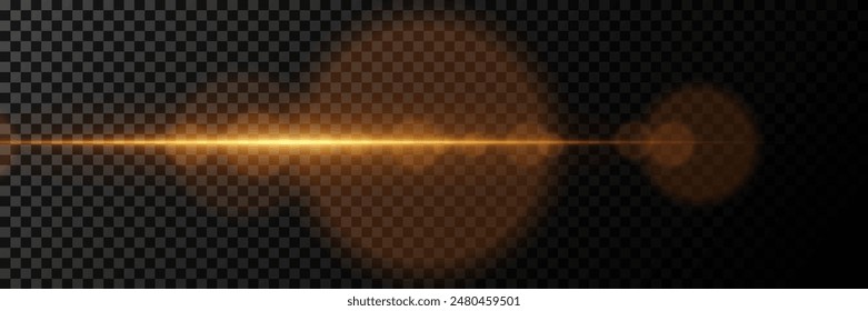 Shining line, particles and sparkles with glare effect. Transparent light and flash.	
