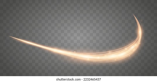 Shining lines. Glowing Trail Wave Vector Light Effect. Vector illustration