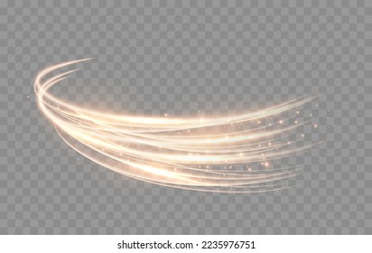 Shining lines. Glowing Trail Wave Vector Light Effect. Vector illustration