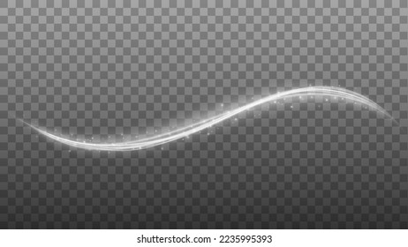 Shining lines. Glowing Trail Wave Vector Light Effect. Vector illustration