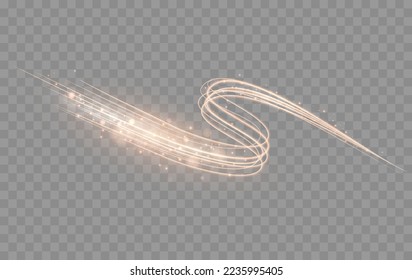Shining lines. Glowing Trail Wave Vector Light Effect. Vector illustration