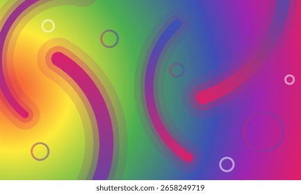Shining liquid color wave lines, glowing colored light effect, abstract composition template. Geometric Technology Abstract pattern. Movement concept