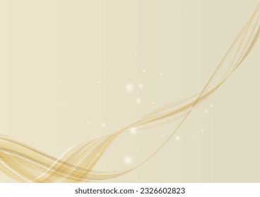 Shining luxury gold wave background