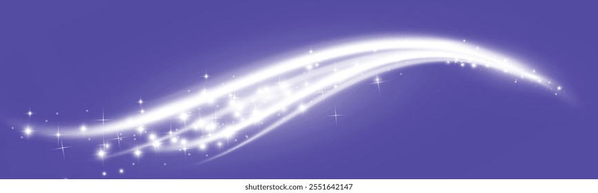 Shining magical wavy light lines. Magical elements templates for illustration.	